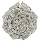 Rosa/branco cristal noite sacos de embreagem strass festa baile bolsas diamantes flor formal jantar bolsas para mulher minaudiere