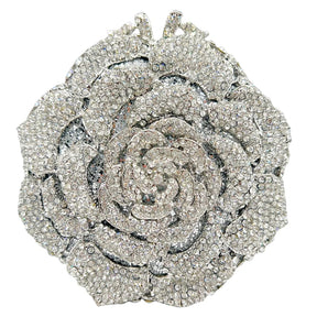 Rosa/branco cristal noite sacos de embreagem strass festa baile bolsas diamantes flor formal jantar bolsas para mulher minaudiere