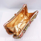 Oco para fora das mulheres saco de noite ouro cristal banquete bolsa luxo diamante embreagem bolsa casamento noiva sacos elegante jantar saco