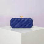 Bolsa Transversal B Home de PU Trançado, Bolsa de Ombro ande com Corrente, Estilo Europeu Moderno, Superfície ia, Cor Pura