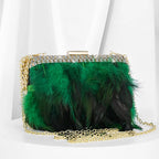 Bolsa Clutch Plumas Menurra