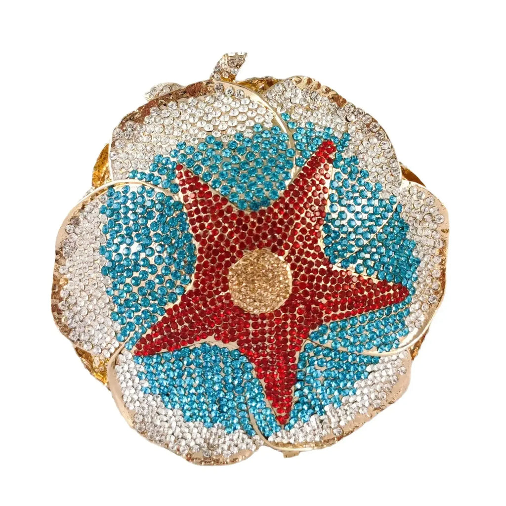 Boutique de fgg feminino flor colorida sacos de noite e embreagens nupcial strass bolsas festa casamento minaudiere bolsa embreagem