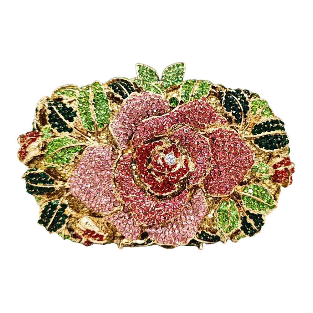 Clutch Cristal Floral Jade