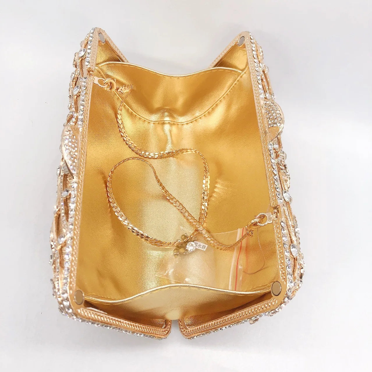 Oco para fora das mulheres saco de noite ouro cristal banquete bolsa luxo diamante embreagem bolsa casamento noiva sacos elegante jantar saco