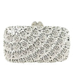 Boutique de fgg prata flor embreagem feminina cristal bolsas noite nupcial casamento strass minaudiere saco formal sacos festa