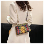 Nova marca de luxo designer bolsa feminina cobra padrão couro crossbody bolsas moda pequena bolsa ombro quadrado bolsa de ombro