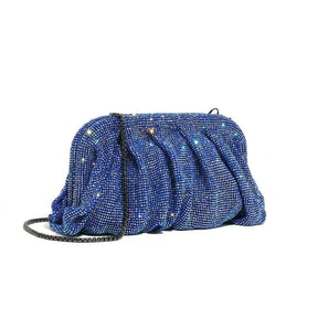 Glamourosa bolsa de noite com pérolas e strass para mulheres |   Embreagem elegante para performance em palco |   Bolsa brilhante para festa de casamento e baile 