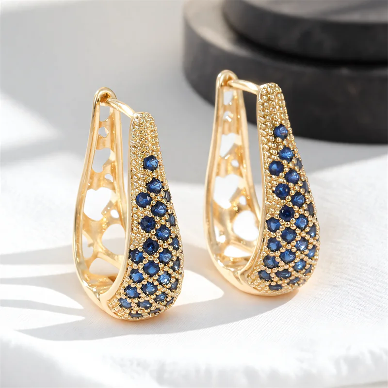Brincos de argola redondos de cristal verde para mulheres, vintage, cor dourada, arco-íris, zircônia, fivela de orelha, joias de casamento, presente de dia das mães