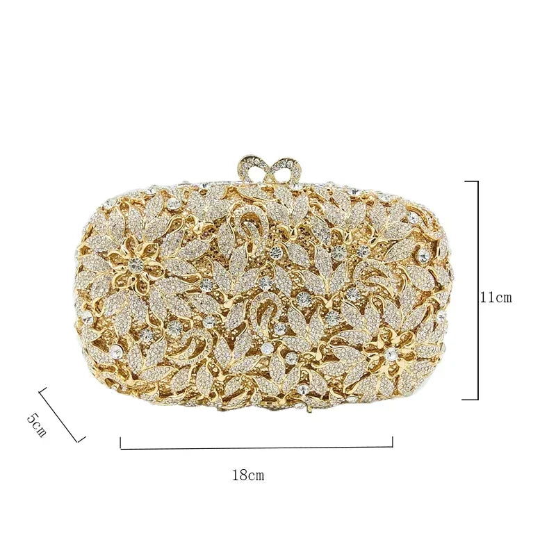Clutch Cristal Flor Biana