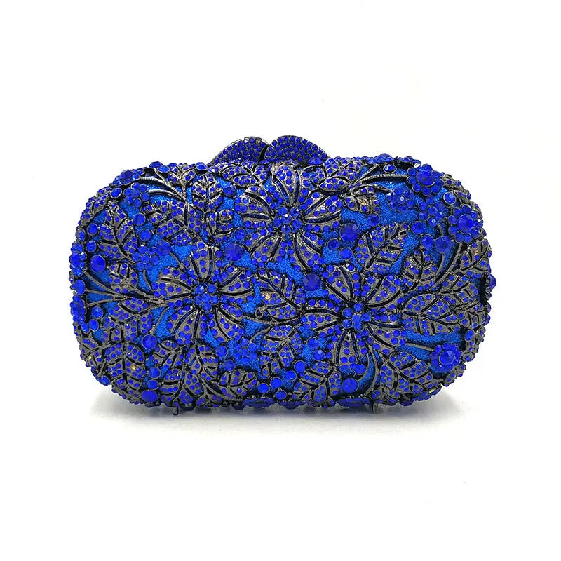 Mulheres saco de festa à noite diamantes elegante embreagem cristal luxo nupcial festa casamento carteira bolsa flor bolsas cristal