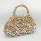 Bolsa de jantar de diamante grande capacidade ombro crossbody oco strass bolsa feminina banquete bolsa de embreagem