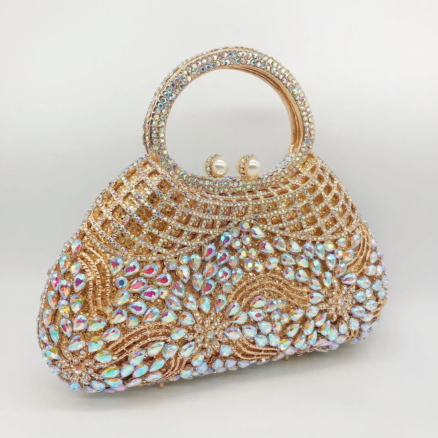 Bolsa de jantar de diamante grande capacidade ombro crossbody oco strass bolsa feminina banquete bolsa de embreagem