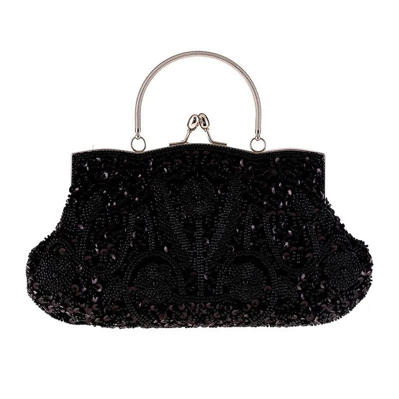 Bolsa de design de lantejoulas para mulheres, grande capacidade, portátil, frisada, bolsa de casamento, acessórios de moda