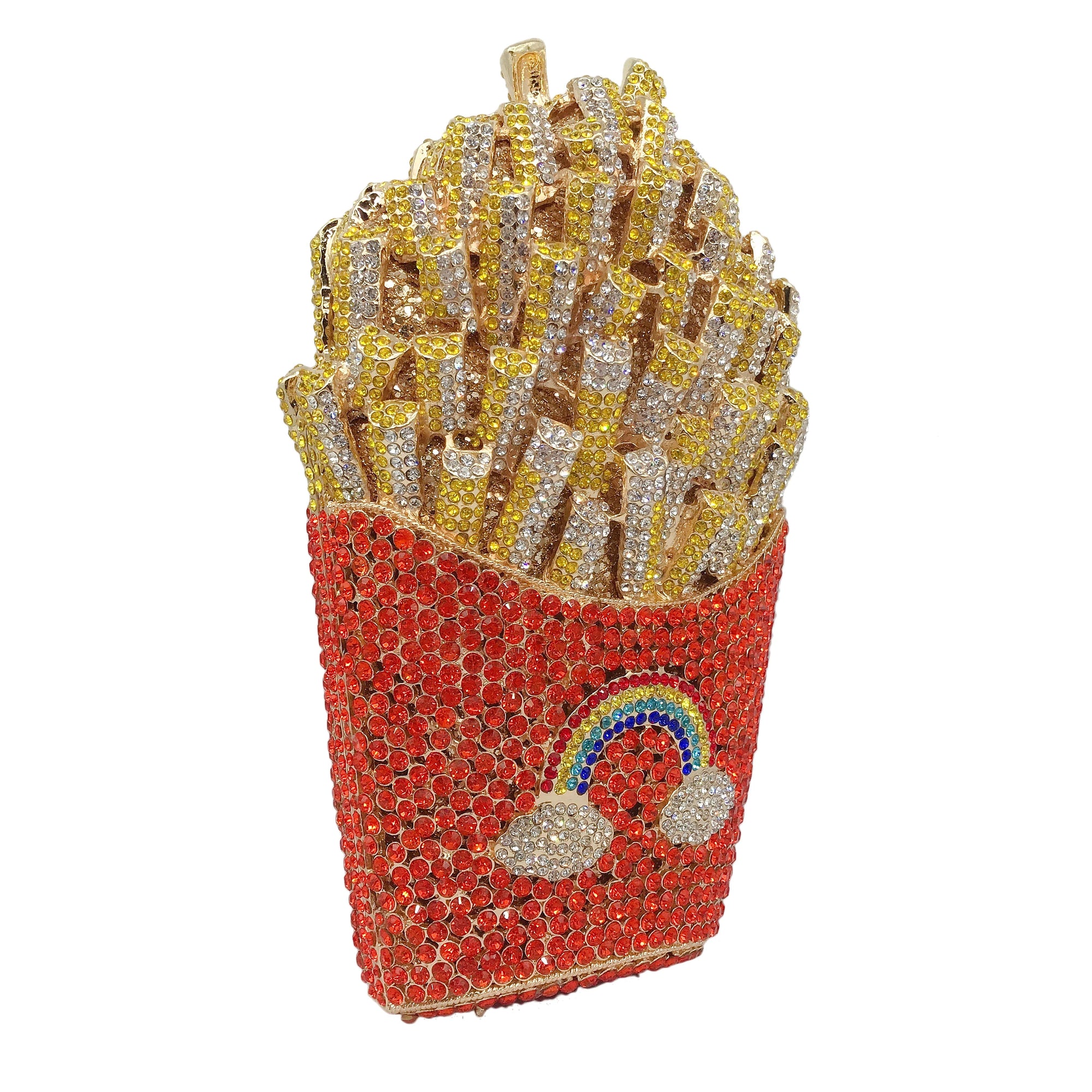 Atacado batatas fritas chips arco-íris embreagem minaudiere saco feminino cristal saco de noite diamante bolsa de casamento bolsa de noiva