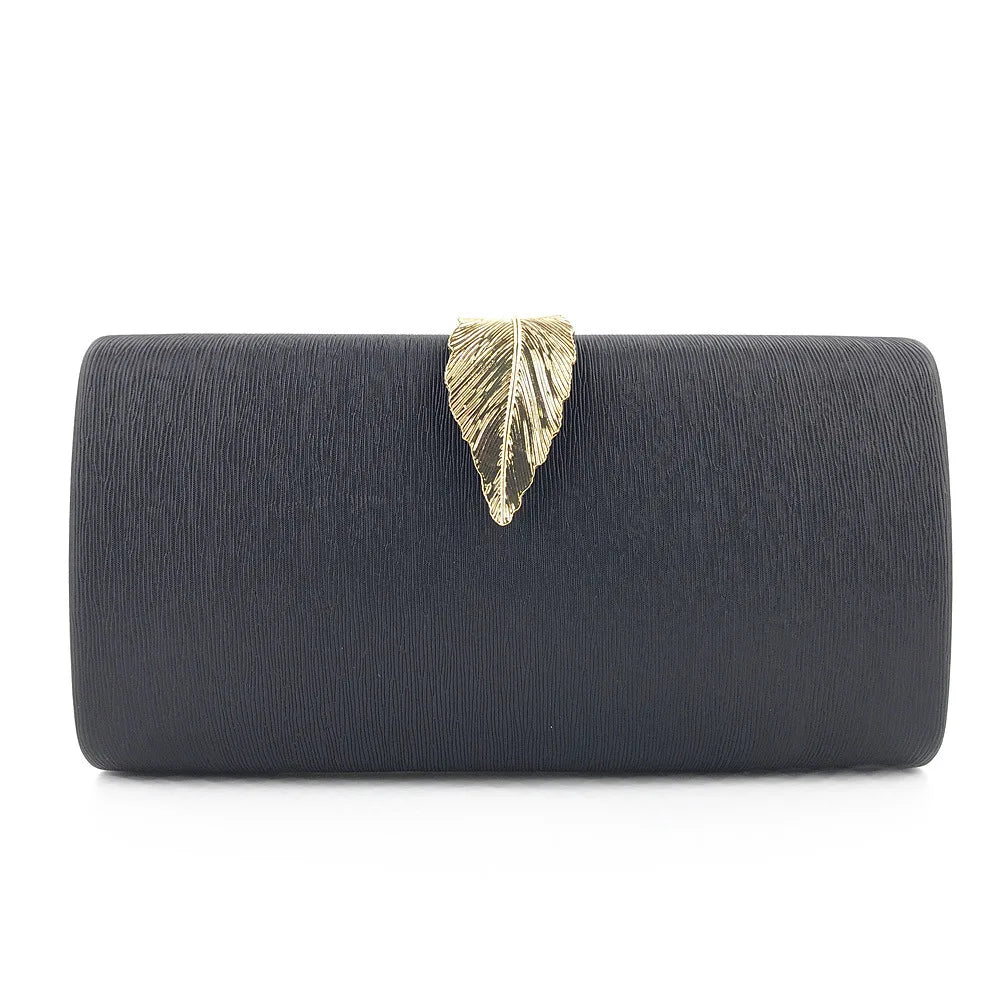 Bolsa Clutch Elegante para Noite, Bolsa de Mão Feminina com Corrente para Vestido, Casamento, Banquete, Bolsa Rígida de Couro...