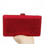 Fgg bolsa de noite cor sólida bolsa de diamante europeia e americana bolsa de banquete bolsa de noiva bolsa de mão de diamante material duro