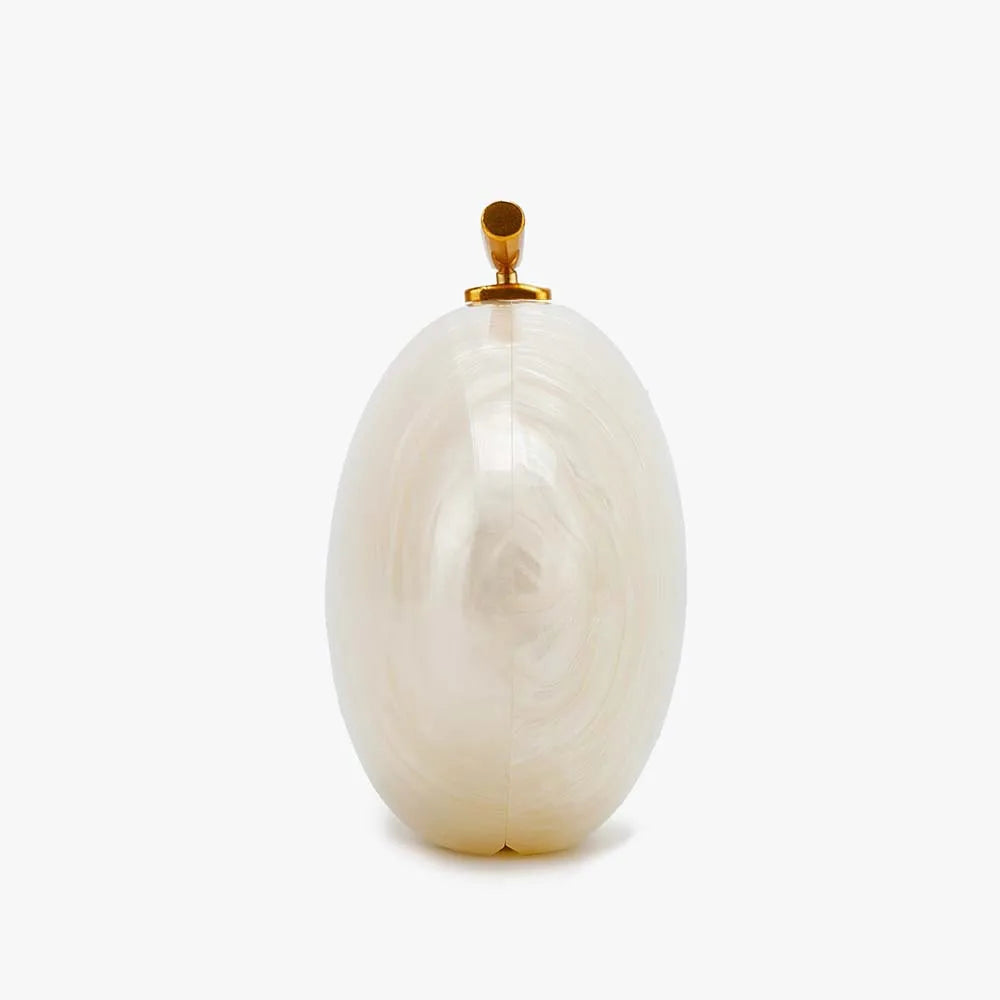 Doce pérola azul feminino noite embreagens bolsa de luxo acrílico longa corrente cruz corpo bolsa oval telefone casamento banquete festa saco