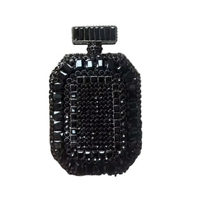 Azul/ouro garrafa de vidro cristal saco noite caixa perfume diamante feminino bolsas casamento nupcial strass embreagem senhora festa bolsa