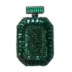 Azul/ouro garrafa de vidro cristal saco noite caixa perfume diamante feminino bolsas casamento nupcial strass embreagem senhora festa bolsa