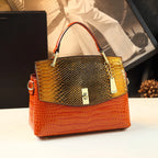 Bolsa feminina de couro genuíno 2023 nova moda senhoras pequena bolsa crossbody all-match elegante mãe bolsa de ombro padrão cobra