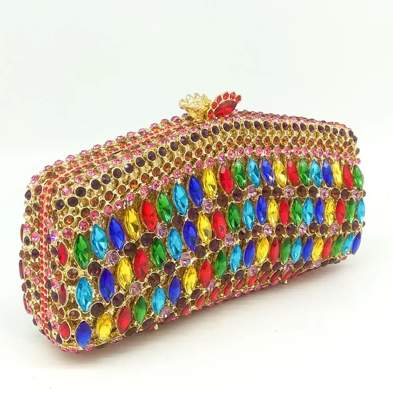 Boutique De Fgg-Embreagem De Cristal Azul Marinho Para Mulheres, Bolsas De Noite, Bolsas De Strass De Noiva, Bolsas De Festa De Casamento