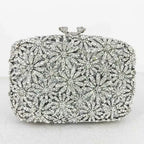 Boutique de fgg crisântemo flor sacos de noite e embraiagens feminino cristal embreagem festa casamento strass bolsas bolsas