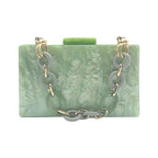 Bolsa crossbody acrílica para mulheres, bolsas de luxo, bolsa de moedas, verde puro, bolsa de ombro fofa, marca de moda, nova, 2022