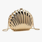 Metálico feito à mão festa de casamento pequenas bolsas designer ins mulheres prata ouro concha saco bonito acrílico noite saco embreagem