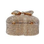 Personalizado design de luxo feminino diamante bolsa cristal strass forma coração bolsa noite saco embreagem para mulher 2025
