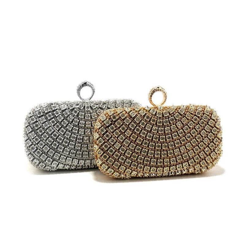 Bolsa de noite embutida com diamante, bolsa feminina para festa, vestido de casamento brilhante, versátil, bolsa crossbody para correspondência diária