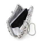 Novo luxo multi-cor em forma de bolinho cristal oco design strass saco de embreagem com caixa de presente senhoras saco de noite