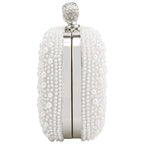 Bolsas de noite femininas pérola frisado bolsa embreagem casamento nupcial garras festa baile senhora crossbody bolsa ombro