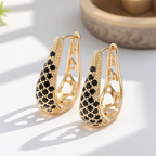 Brincos de argola redondos de cristal verde para mulheres, vintage, cor dourada, arco-íris, zircônia, fivela de orelha, joias de casamento, presente de dia das mães