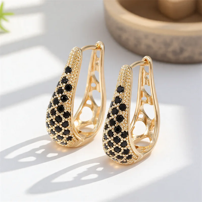 Brincos de argola redondos de cristal verde para mulheres, vintage, cor dourada, arco-íris, zircônia, fivela de orelha, joias de casamento, presente de dia das mães