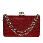 Bolsa de ombro feminina com diamante brilhante, bolsa de ombro para festa à noite, alça única, bolsa de casamento brilhante, versátil, material rígido