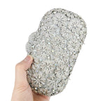 Boutique de fgg flor cristal bolsas de embreagem para mulheres elegantes, sacos de noite de strass floral, bolsa dura minaudiere