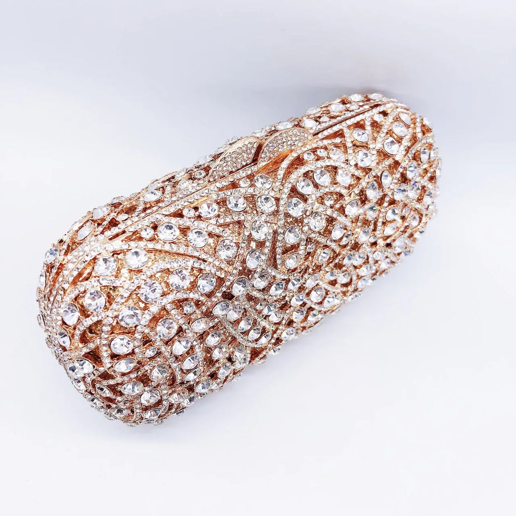 Mulheres oco para fora diamante saco de noite festa de casamento banquete saco de embreagem de cristal strass vestido saco de luxo designer bolsas