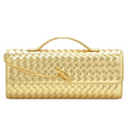 Cross-border high-end tecido de ombro único baguette moda requintado horizontal embreagem noite versátil bolsa crossbody feminina