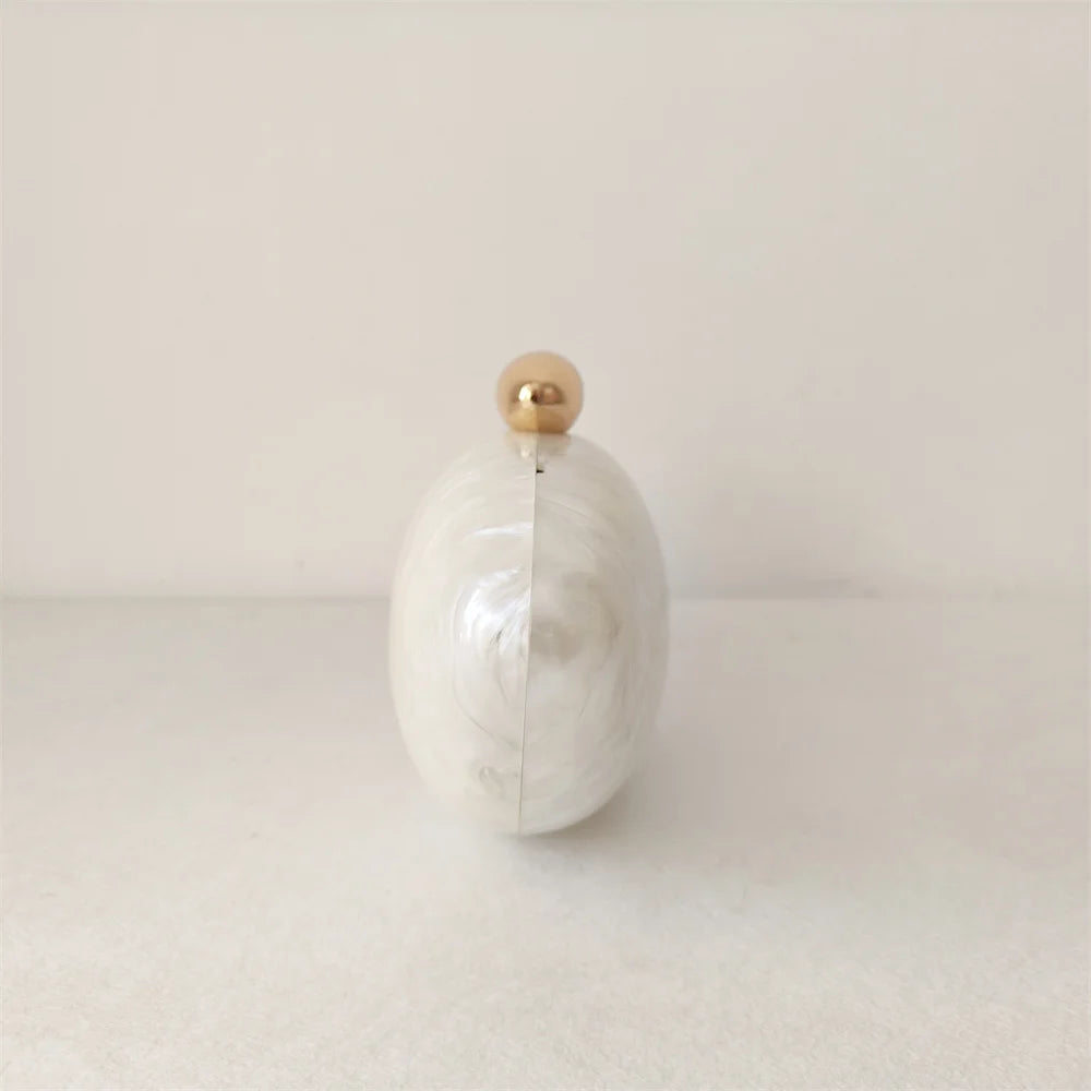 Caixa acrílica bege pérola shell ovo sacos de embreagem para mulheres, bolsa frisada feminina, bolsas noite, casamento, dama de honra, festa, senhora