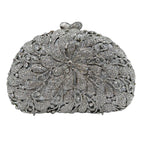 Luxo oco-para fora strass embreagem para mulheres mão-conjunto de cristal saco de festa de casamento noiva bolsa de noite minaudière (atacado) ​