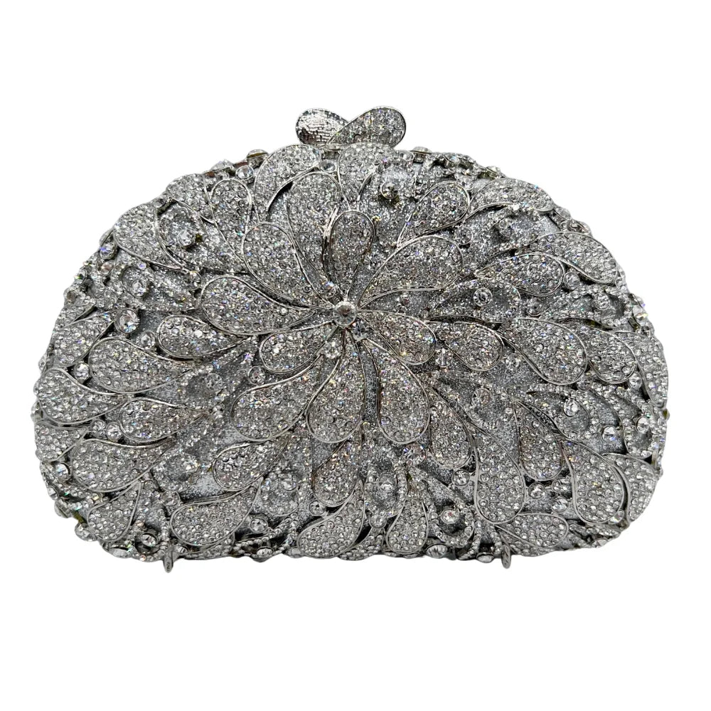 Luxo oco-para fora strass embreagem para mulheres mão-conjunto de cristal saco de festa de casamento noiva bolsa de noite minaudière (atacado) ​