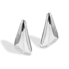 Ingemark-Brincos de metal liso vintage punk para mulheres, brincos perfurantes geométricos góticos, acessórios de jóias, presente da tendência, 2024