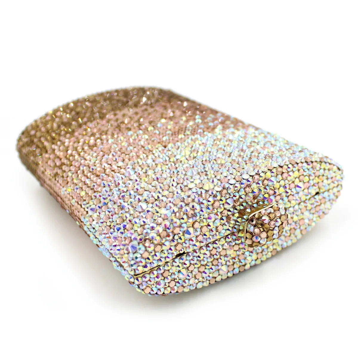 Novo design cor gradiente artesanal cheio de diamante bolsa embreagem strass senhoras saco de noite para festa de casamento