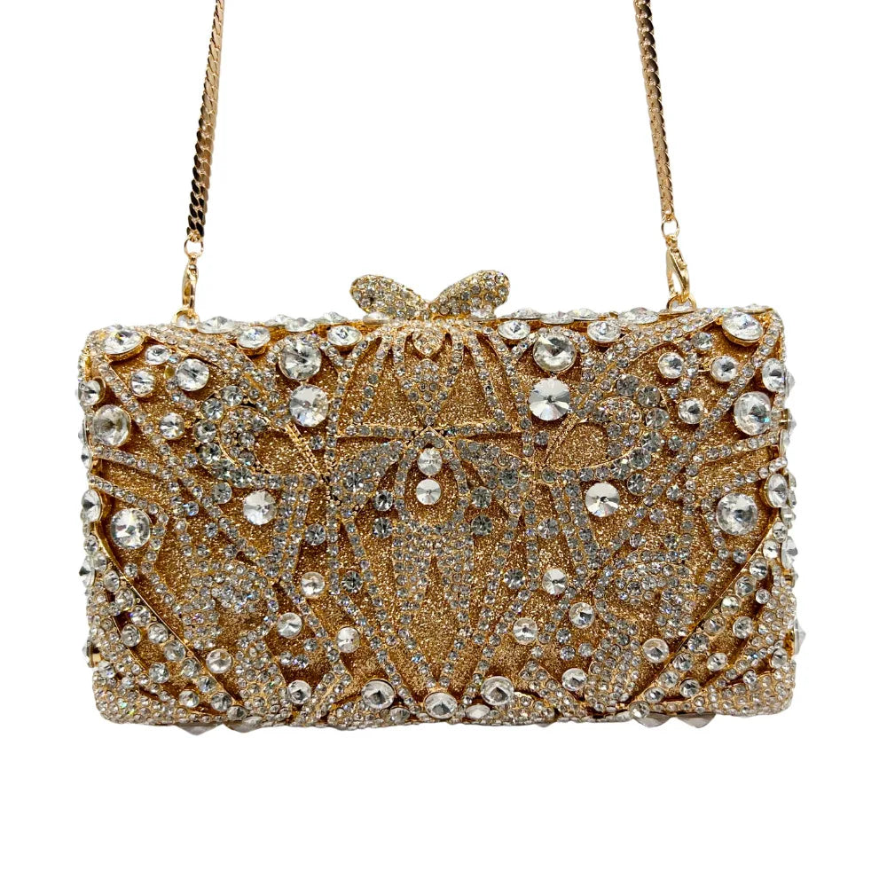 Bolsa de strass oca de metal cristal bolsa de noite artesanal bolsa de diamante bolsa feminina