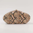 Festa à noite novo padrão de cobra embreagem moda bolsa forma especial crossbody saco couro do plutônio ombro carteiras feminino arco acrílico