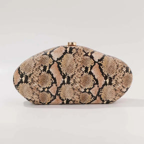 Festa à noite novo padrão de cobra embreagem moda bolsa forma especial crossbody saco couro do plutônio ombro carteiras feminino arco acrílico