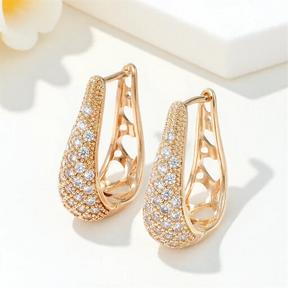 Brincos de argola redondos de cristal verde para mulheres, vintage, cor dourada, arco-íris, zircônia, fivela de orelha, joias de casamento, presente de dia das mães