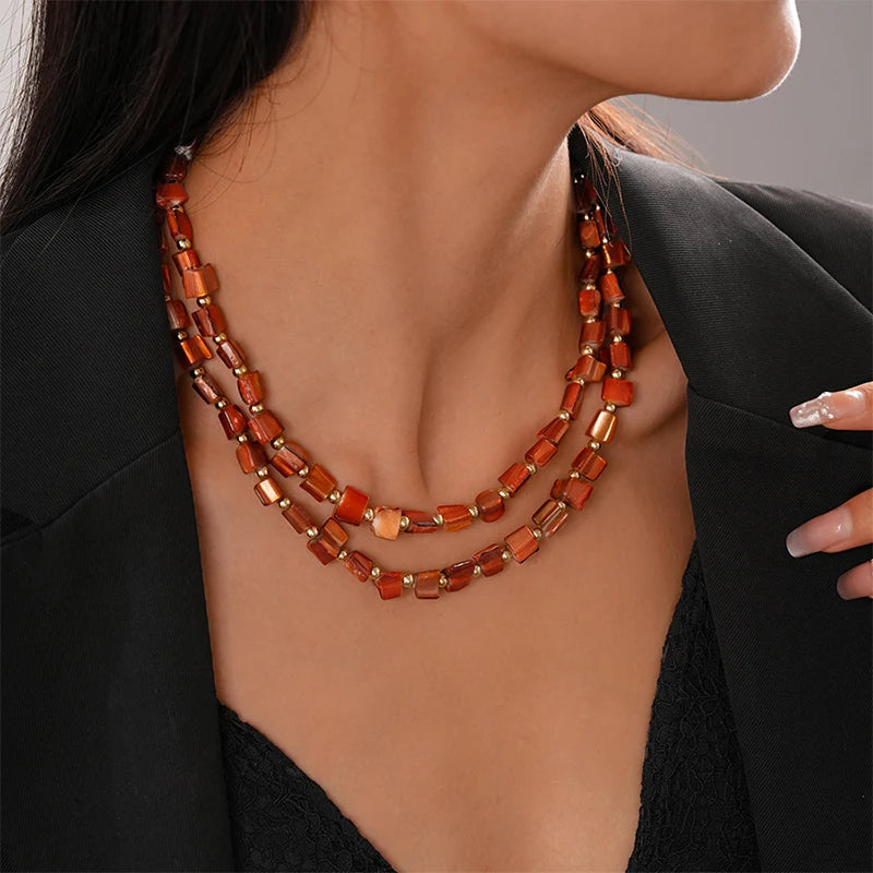 Irregular exagerar colorido colar feminino tendência moda jóias delicado geometria acessórios presentes de festa elegante rg456