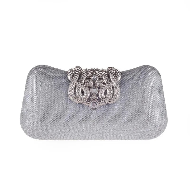 Bolsa de mão feminina embutida com diamante, concha dura, bolsa de noite, ombro, crossbody, corrente, maquiagem, couro pu, compartimento interior
