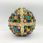 2025 novo design presente do dia das mães vitral strass embreagem em forma de sino oco diamante banquete baile de formatura senhoras saco de noite